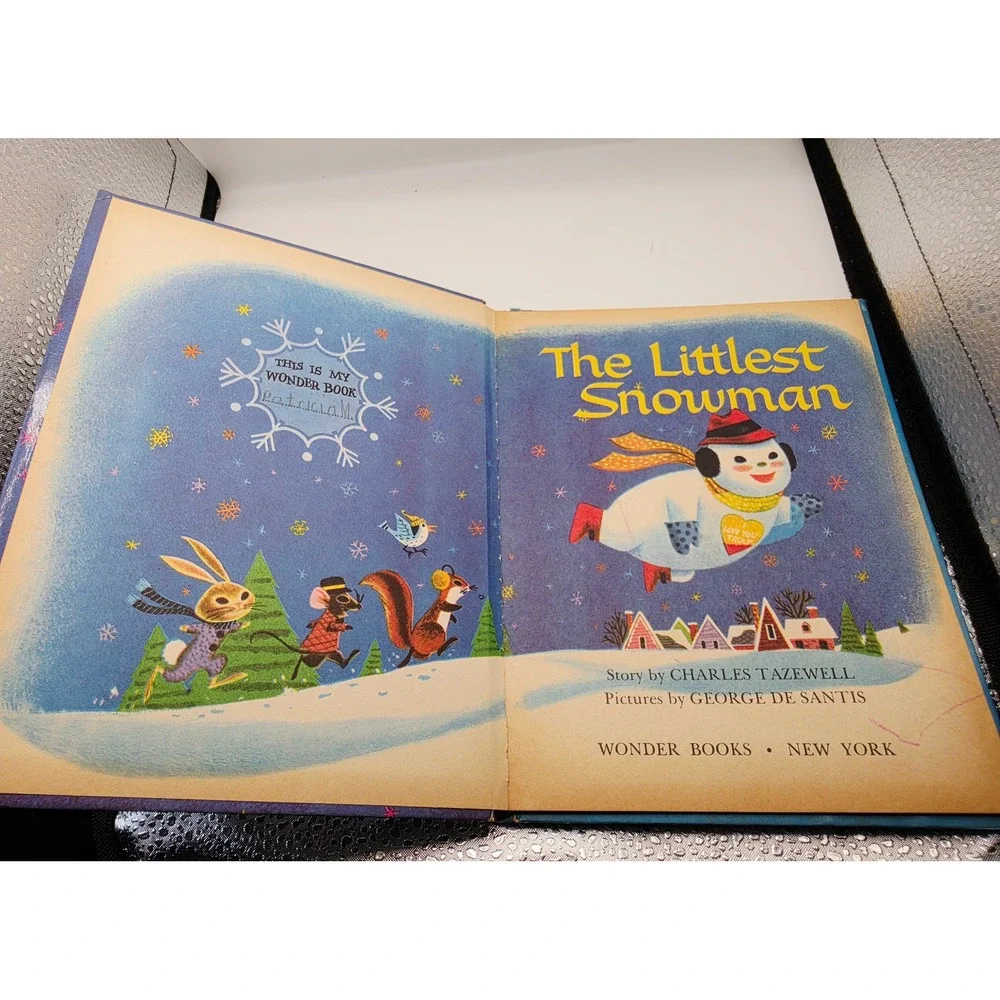 Vintage 1958 The Littlest Snowman Wonder Books Charles Tazewell George De Santis